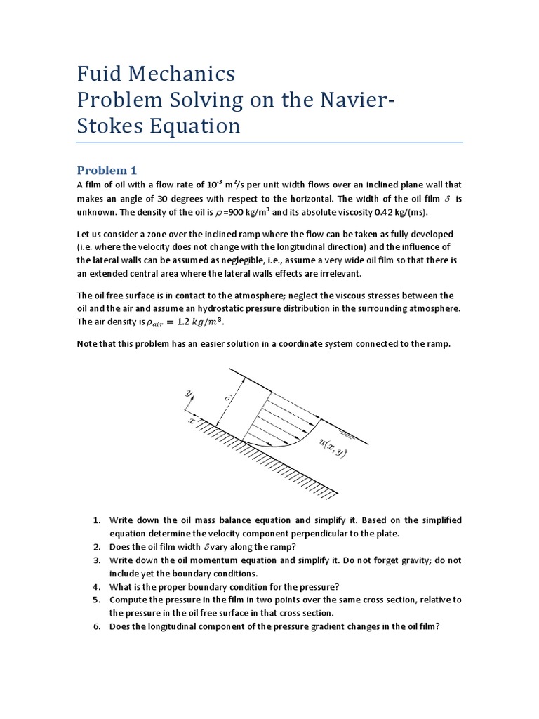 Navier Stokes Equation | PDF | Navier–Stokes Equations | Materials Science