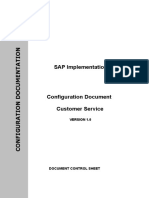 SAP Configuration Document - V1.0