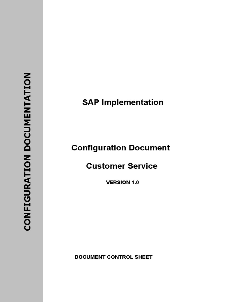 SAP Configuration Document - V1.0 | PDF | Subroutine | Object (Computer ...