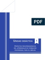 Aspectos Psicopedagógicos Del AprendizAje EnformAción ProfesionAl para El Empleo