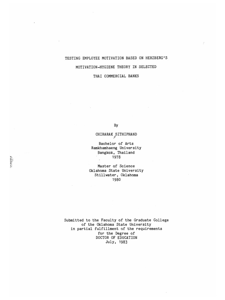 Thesis on motivation and employee performance pdf image