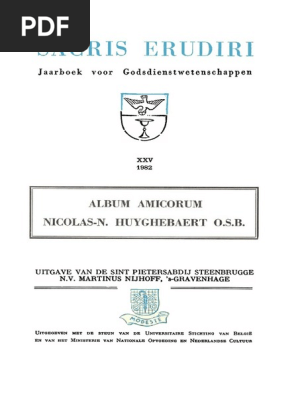 Sacris Erudiri Volume 25 19 Pdf