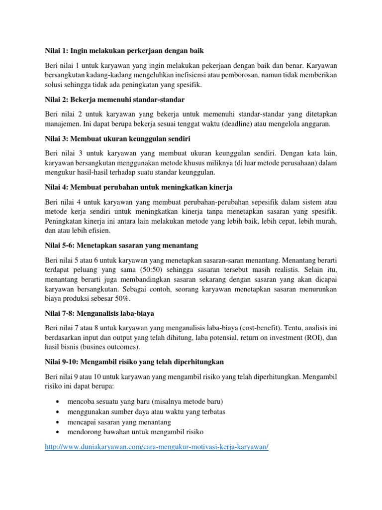 Motivasi Kerja Motivasi Kerja