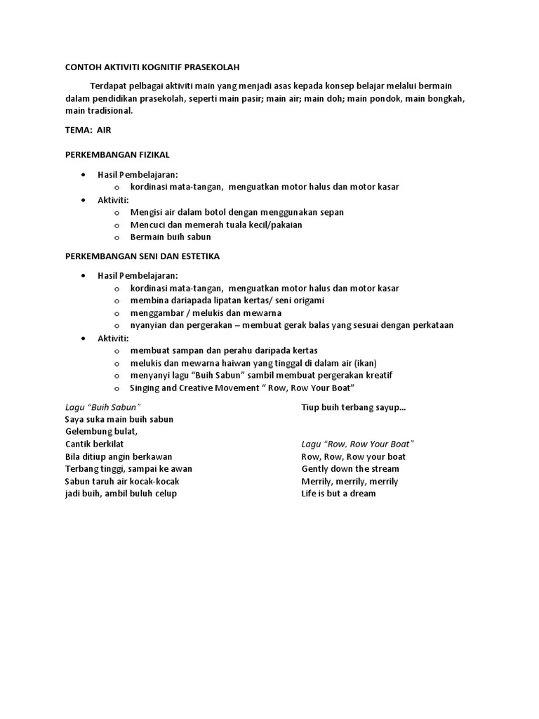 Aktiviti Kognitif Pdf