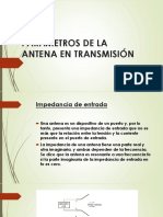 Parámetros de La Antena en Transmisión