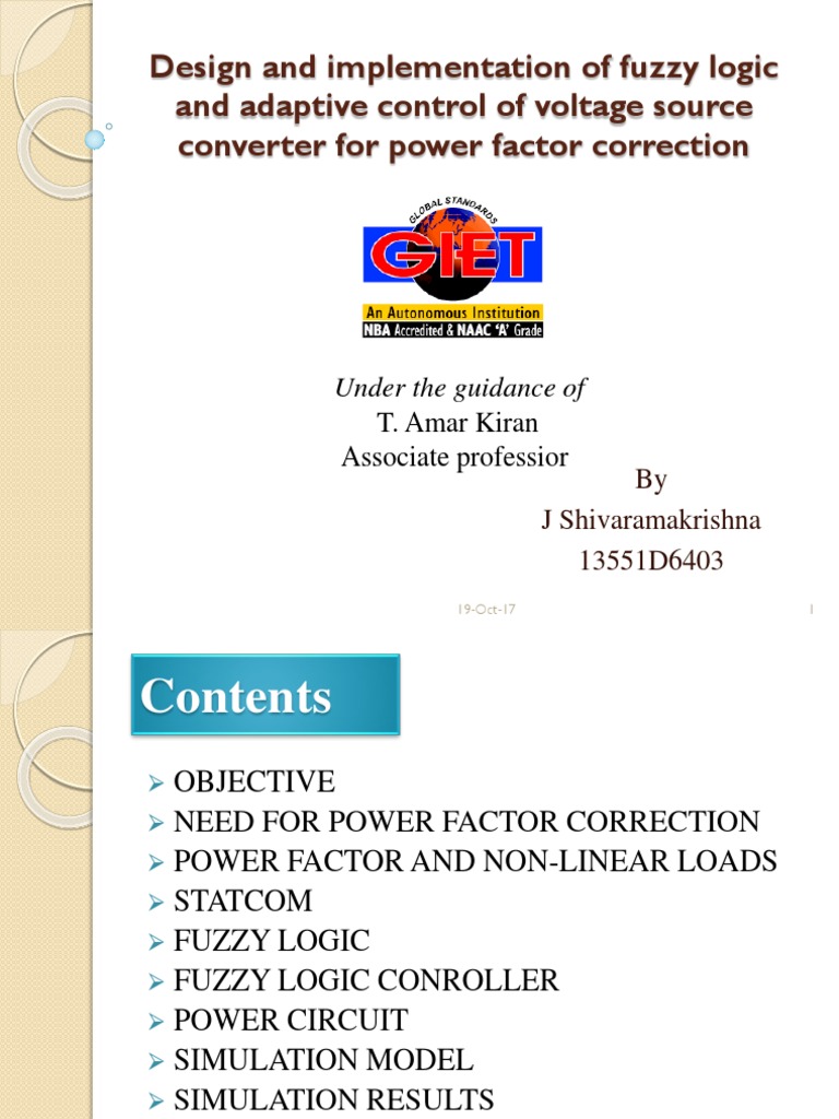 Fuzzy Logic Control for VSC Power Factor Correction | PDF | Capacitor ...