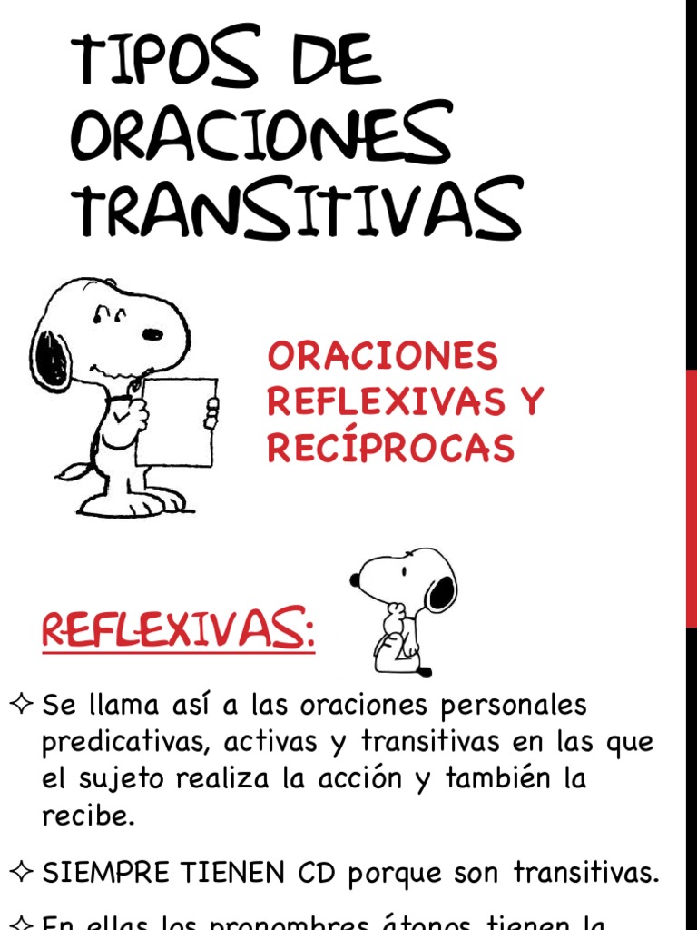 Oraciones Reflexivas y Recíprocas | PDF | Asunto (gramática) | Oración ...
