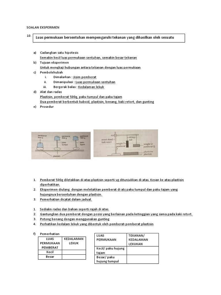 Soalan Eksperimen Pdf
