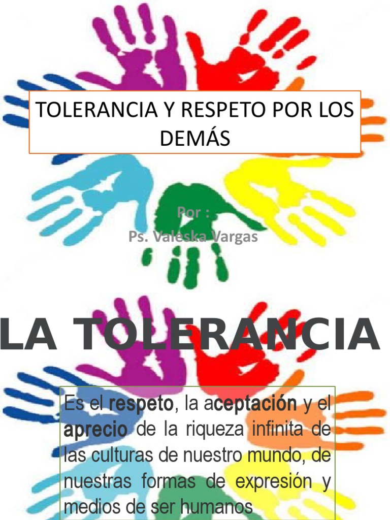 Tolerancia Y Respeto Por Los Demas Pptx