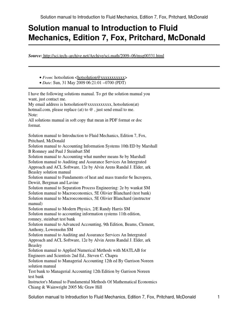 Featured image of post The Best 27 Fluid Mechanics Fox And Mcdonald Solutions Pdf