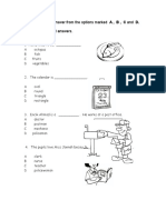 Questions 1-10: Choose The Best Answer From The Options Marked A, B, C and D. Choose The Correct Answers