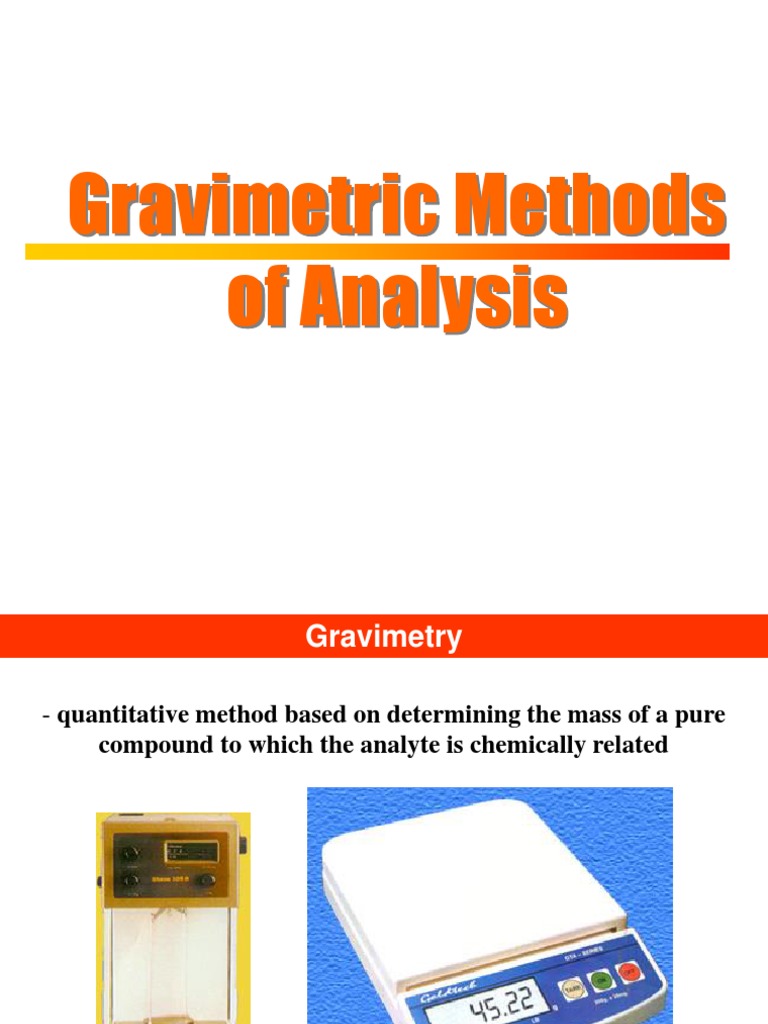 Gravimetry Precipitation (Chemistry) Particle