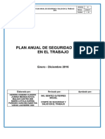 Plan Anual de Seguridad y Salud en El Trabajo FACULTAD DE INGENIERIA