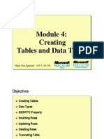 Module 04 - Creating Data Types and Tables