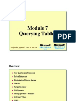 Module 07 - Querying Table