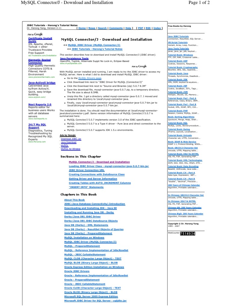 download mysql jdbc driver