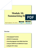 Module 10 Summarizing Data