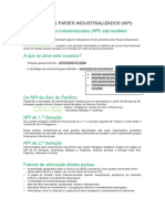 NPI da Ásia: Industrialização e Sucesso