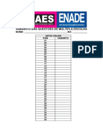 Gabarito Enade Das Questões de Múltipla Escolha