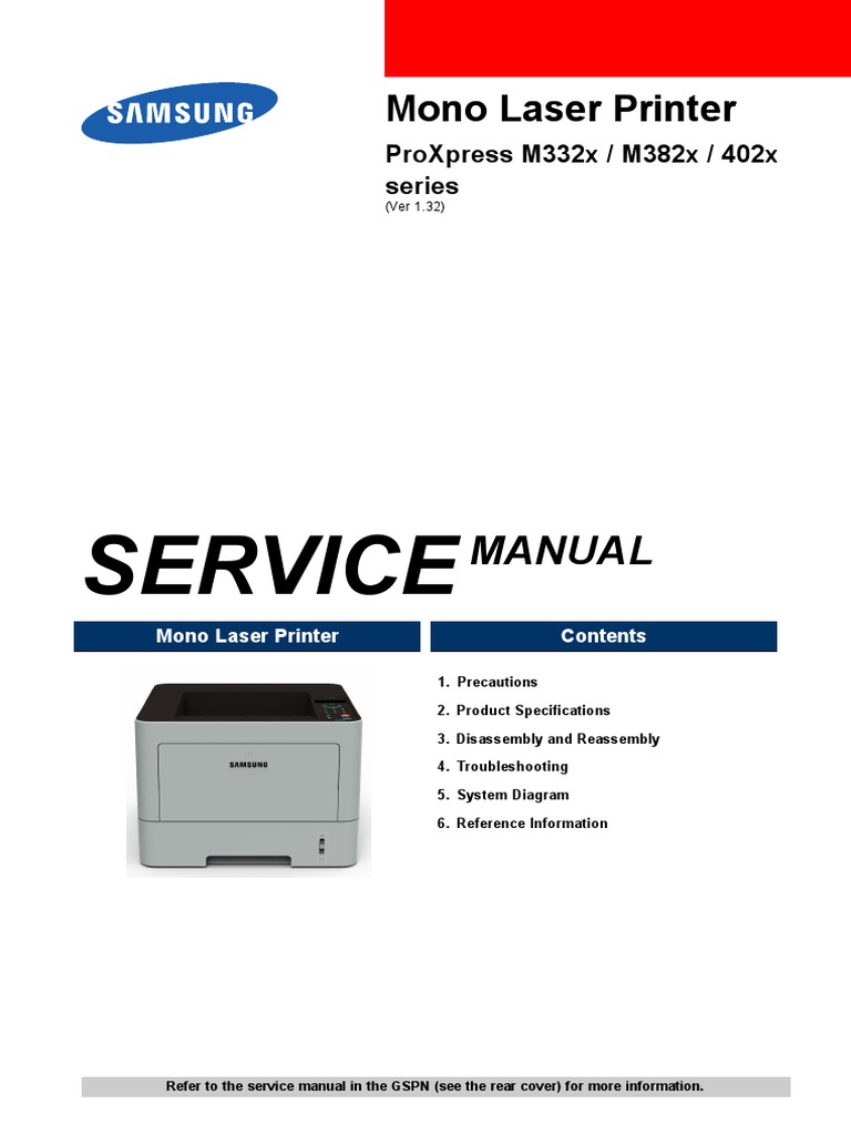 Samsung Proxpress M332x M3x 402x Sm Electrostatic Discharge Physics