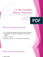 Inquiry in The Canadian History Classroom