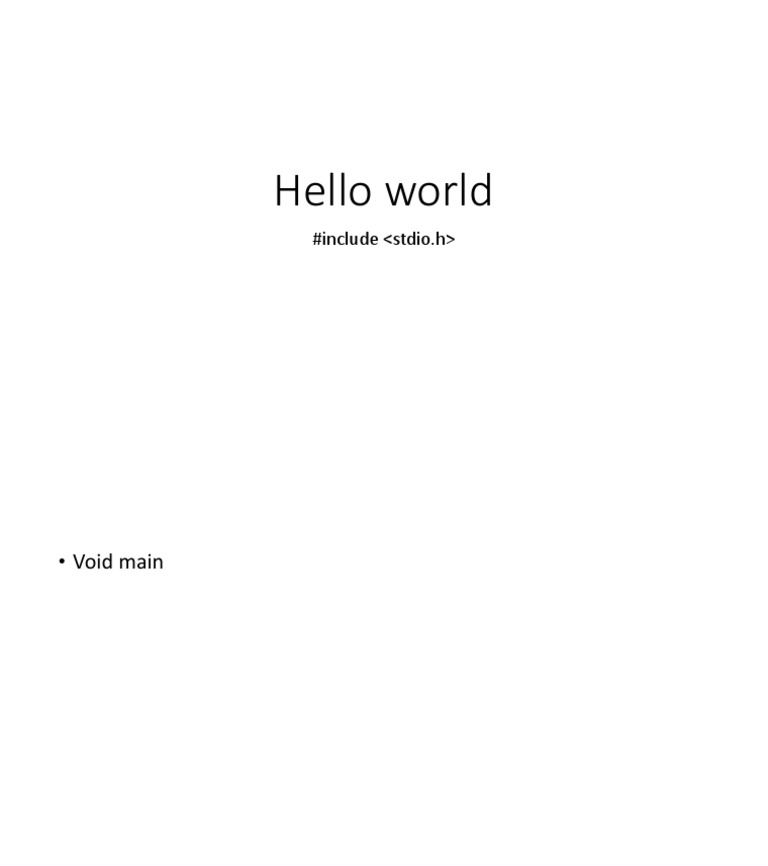 Hello World Program in C | PDF