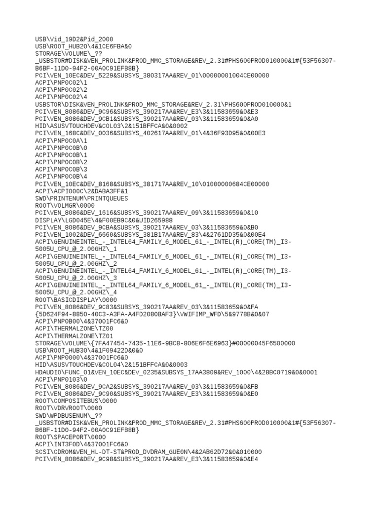 USB and PCI Device Enumeration Report | PDF | Computer Hardware | Computing