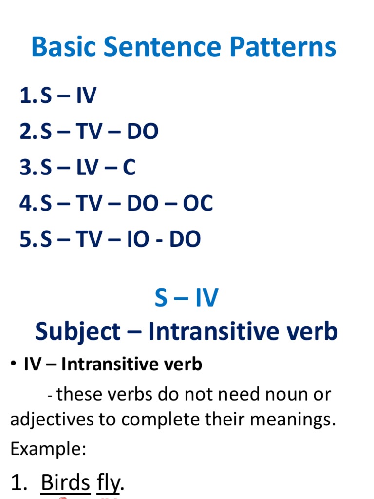 basic-sentence-patterns-pdf-object-grammar-verb