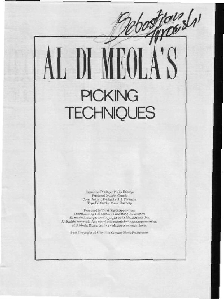 42 Best Al di meola picking technique book pdf For Adult