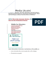 Otitis Media (Acute) : Middle Ear Disorders