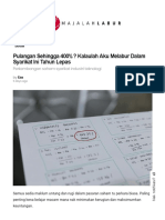 Pulangan Sehingga 400% - Kalaulah Aku Melabur Dalam Syarikat Ini Tahun Lepas - Majalah Labur