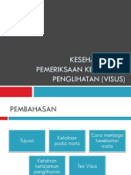 Kesehatan Dan Pemeriksaan Ketajaman Penglihatan (Visus)