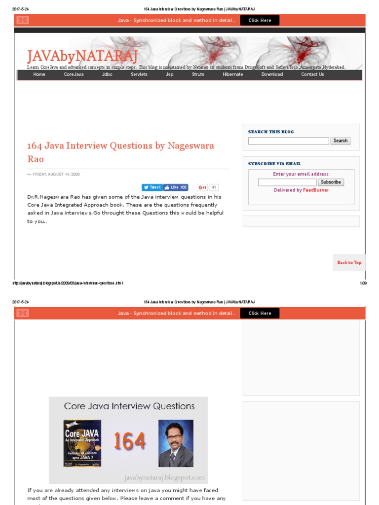 Core Java Nageswara Rao Ebook