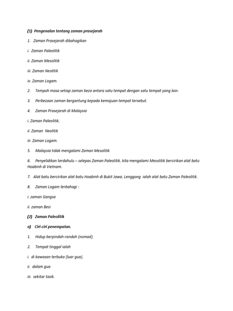 Pengenalan Pra Sejarah Pdf