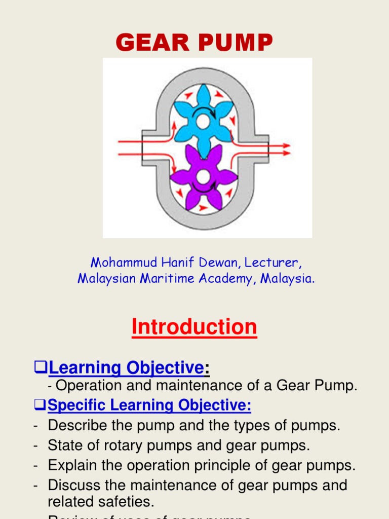 Gear Pumps PDF Pump Gear