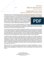 RINCON DEL SOCORRO Tarifario 2017 - 2018.esp PDF