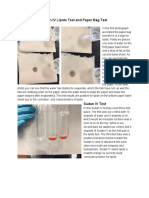 Sudan IV Lipids Test and Paper Bag Test