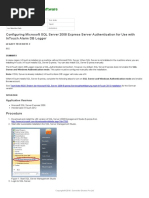 Configuring Microsoft SQL Server 2008 Express Server Authentication For Use With InTouch Alarm DB Logger-TN497 PDF