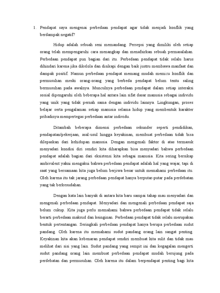 Soal Uas Manajemen Konflik Fix