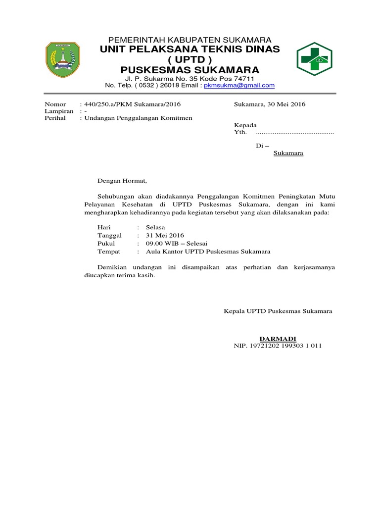 UNDANGAN Rapat UKM | PDF