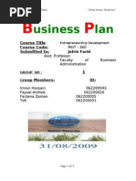 Busuness plan ( Restaurent)