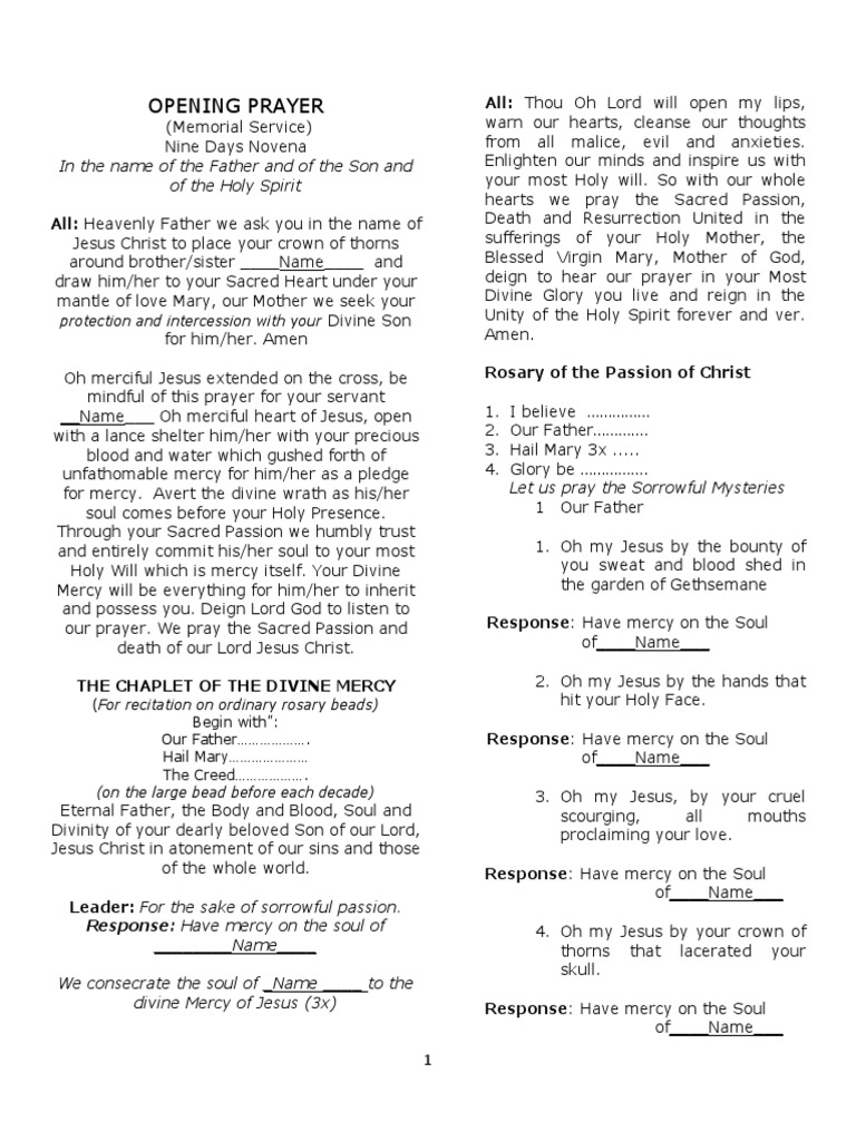 Divine Mercy Prayer | Rosary | Mercy