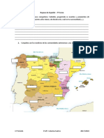 Repaso de Español 7º 1º Teste 1º Período