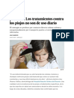 !Cuidado! Los tratamientos contra los piojos no son de uso diario