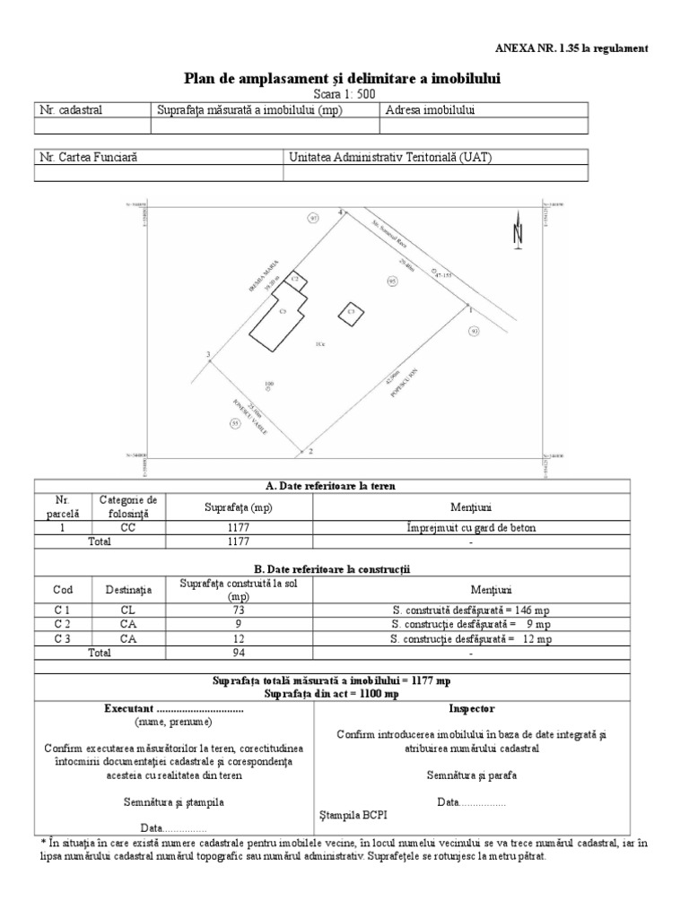 Anexa 1 35 Plan De Amplasament Si Delimitare Al Imobilului