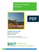 Northern California Chapter Scientific Meeting: October 20-22, 2017