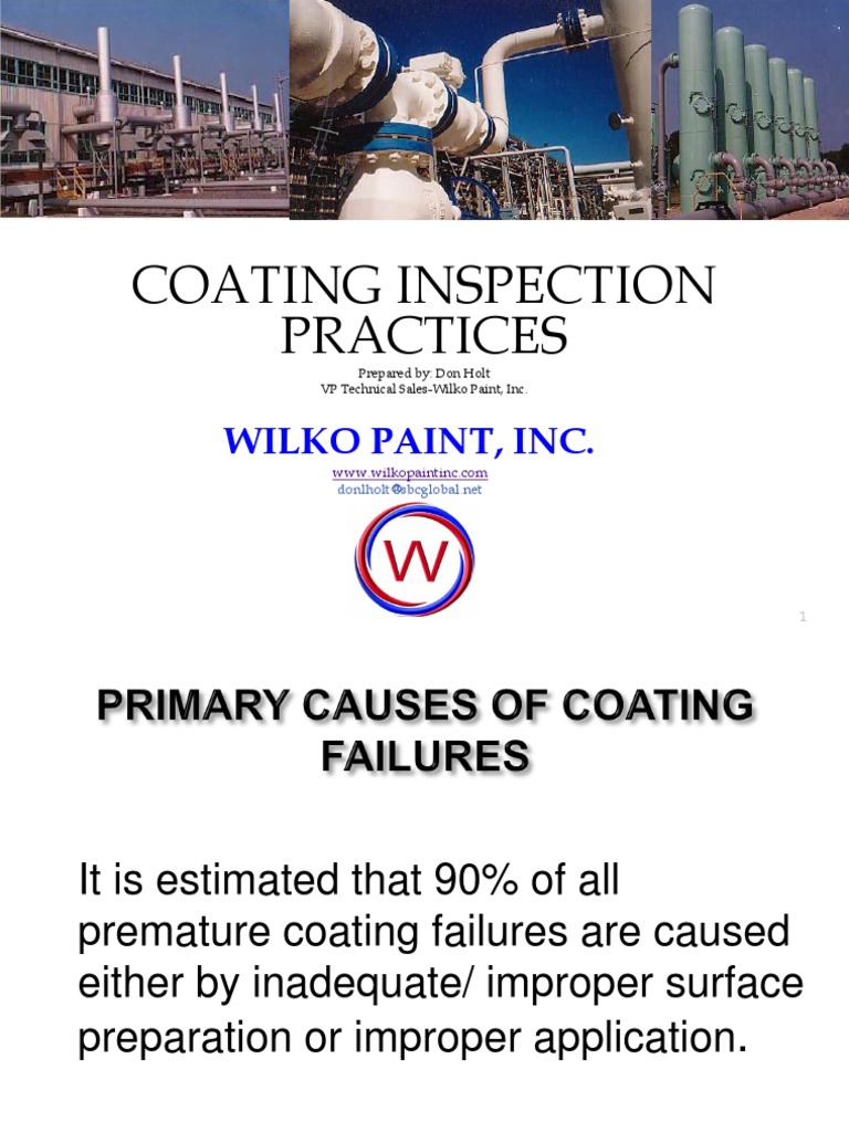Coating Inspection Practices: Wilko Paint, Inc | PDF | Industrial ...