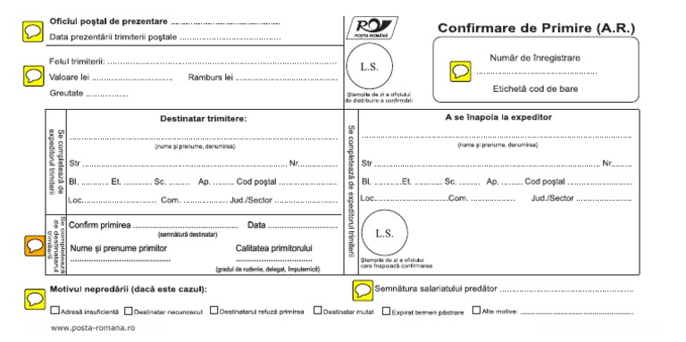 Formular Confirmare de Primire AR_septembrie 2017