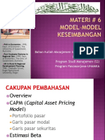 Bab 6 Model-Model Keseimbangan