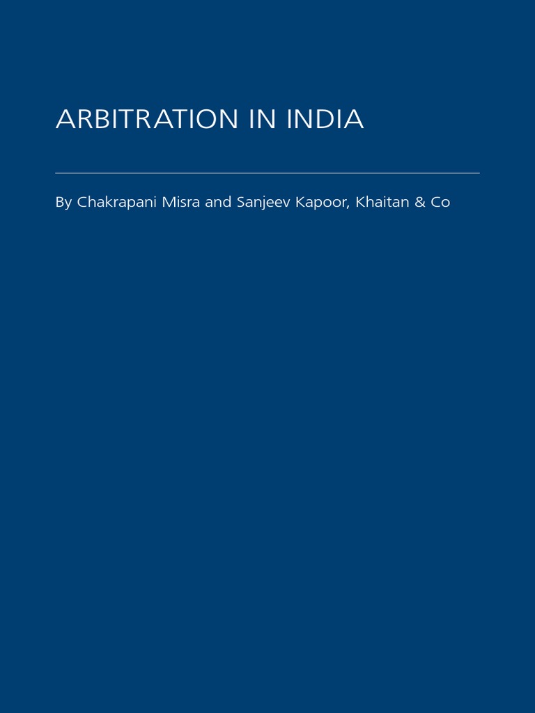 Arb India PDF | PDF | Arbitral Tribunal | Arbitration